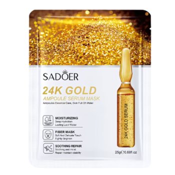 INTENSYWNIE NAWILŻAJĄCA MASKA W PŁACHCIE Z 24K ZŁOTEM SADOER – 25g - Sadoer