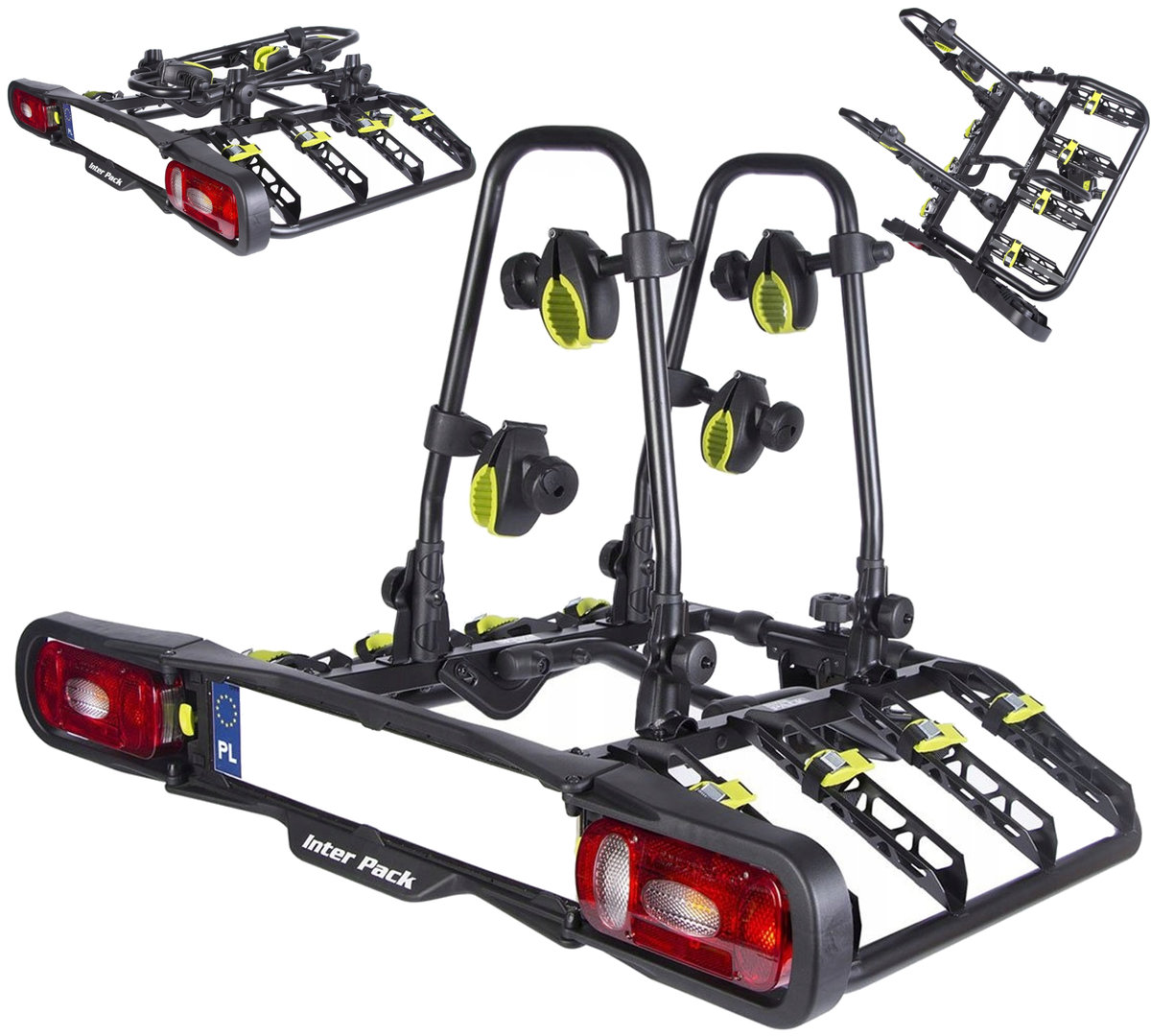 Inter Pack Quattro bagażnik rowerowy na hak na 4 rowery z wiązką 13 pin