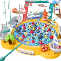 INTERAKTYWNA GRA ŁOWIENIE RYBEK NA MAGNES ZABAWKA DLA DZIECKA STOLIK PIRACKI 4w1 – REFLEKS, ZRĘCZNOŚĆ, ZABAWA + EBOOK