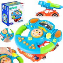 INTERAKTYWNA KIEROWNICA EDUKACYJNA DŹWIĘK ŚWIATŁO SYMULATOR JAZDY PROJEKTOR