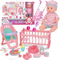 Interaktywna Lalka Bobas Martynka Z Wózkiem + Kołyska Mówi Po Polsku Sikajaca