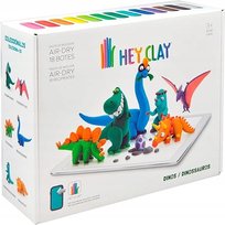 Interaktywna plastelina DINOZAURY /18 kolorów/ kreatywna zabawa / HEY CLAY