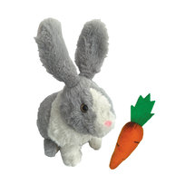 Interaktywny króliczek maskotka chrupie marchewkę skacze rusza uszkami