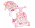 Interaktywny pchacz / Edukacyjny stolik 3w1 - różowy - Hedo