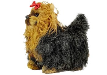 Interaktywny Pies York Porusza się Szczeka Brązowo-Czarny - Lean Toys