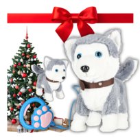 Interaktywny Piesek Na Smyczy Wyprowadzanie Pies Chodzi Rusza Ogonem Dźwięk