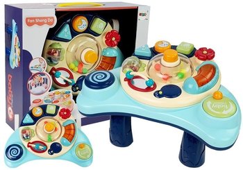 Interaktywny Stolik dla Niemowląt Muzyka Odgłosy Zwierząt Niebieska - Lean Toys