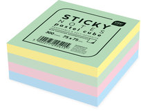 Interdruk, Blok karteczek samoprzylepnych 300 75x75 mm, Pastel