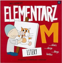 INTERDRUK Mój PIERWSZY Elementarz LITERY Książeczka z NAKLEJKAMI Zadaniami Interdruk