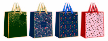 Interdruk TOREBKA PREZENTOWA Duża 33x46x13 cm GOLD ŚWIĄTECZNA Święta MIKOŁAJ mix - Interdruk