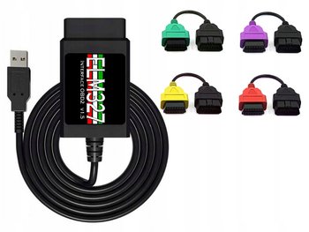 INTERFEJS ELM 327 USB + ADAPTERY MULTIECUSCAN FIAT ALFA DODGE JEEP CAN - Inny producent