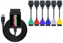 INTERFEJS ELM 327 USB + ADAPTERY MULTIECUSCAN FIAT ROMEO ALFA DODGE JEEP Versus