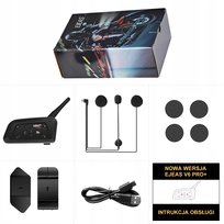 Interkom Motocyklowy Ejeas V6 Pro 1200M Do 6 Kier.