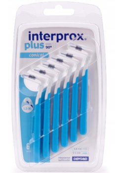 Interprox Plus, Szczoteczki Międzyzębowe 1,3mm, Niebieskie, Conical, 6szt - DENTAID