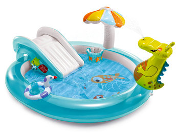Intex, basen dziecięcy, pompowany, wodny plac zabaw, krokodylek 201x170x84cm - Intex