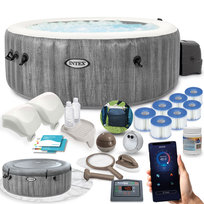 Intex, ogrodowe SPA, basen z hydromasażem, 6-osobowy, 196 x 71 cm