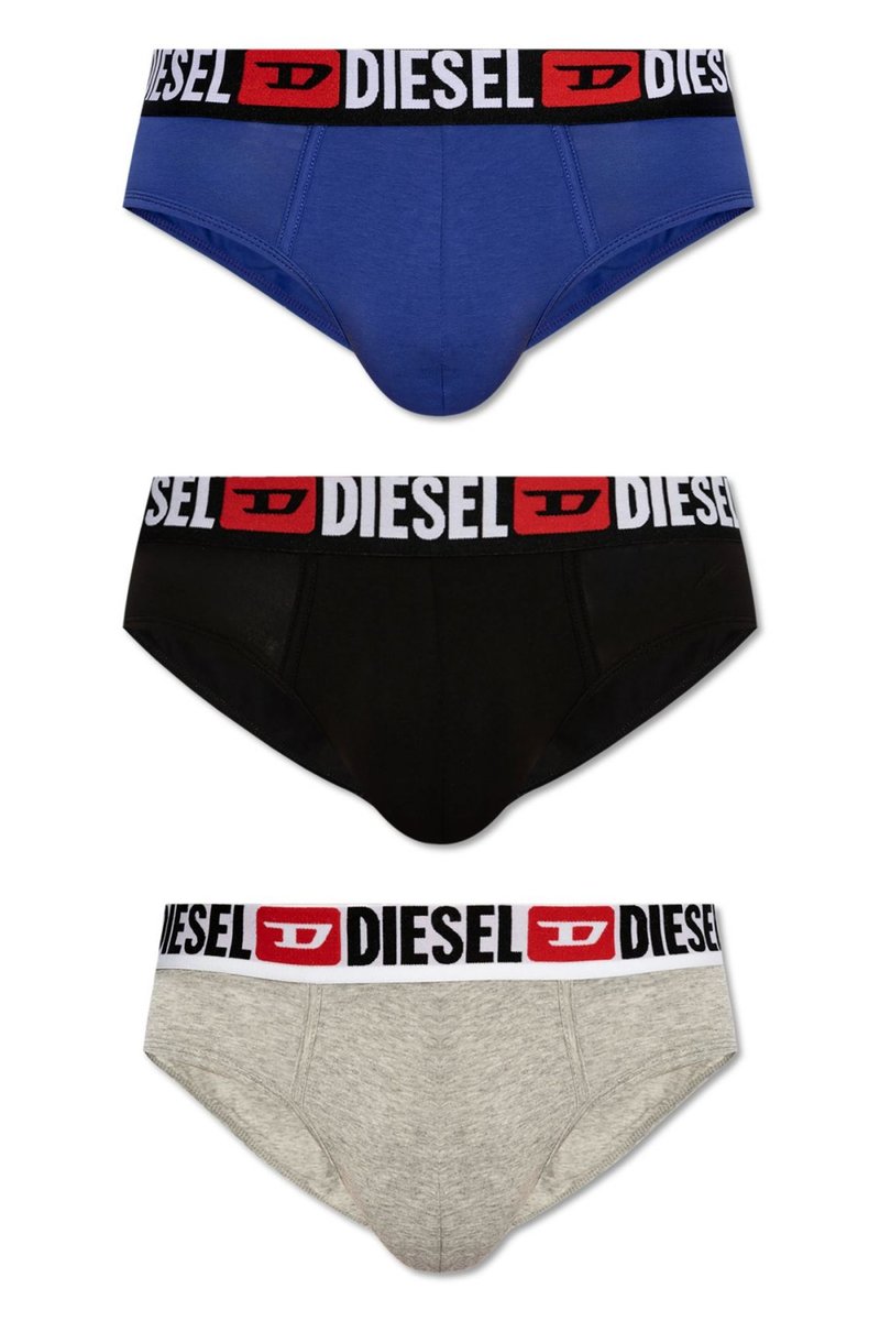 Diesel intimo slip uomo diesel 00sh05 0ddai - 3pack e7082 - 3 black
