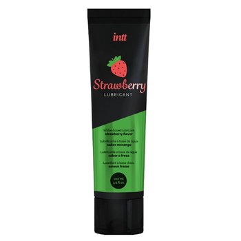 Intt, Żel o smaku truskawkowym. Nawilżający lubrykant na bazie wody, Strawberry Lubricant, 100 ml - Intt
