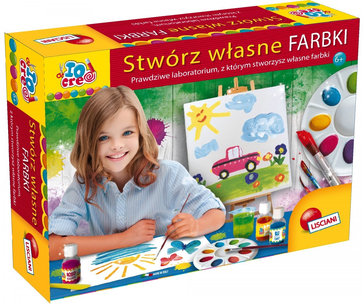 Io Creo, kreatywny zestaw do zrobienia farbek Lisciani Io Creo Stwórz własne farbki