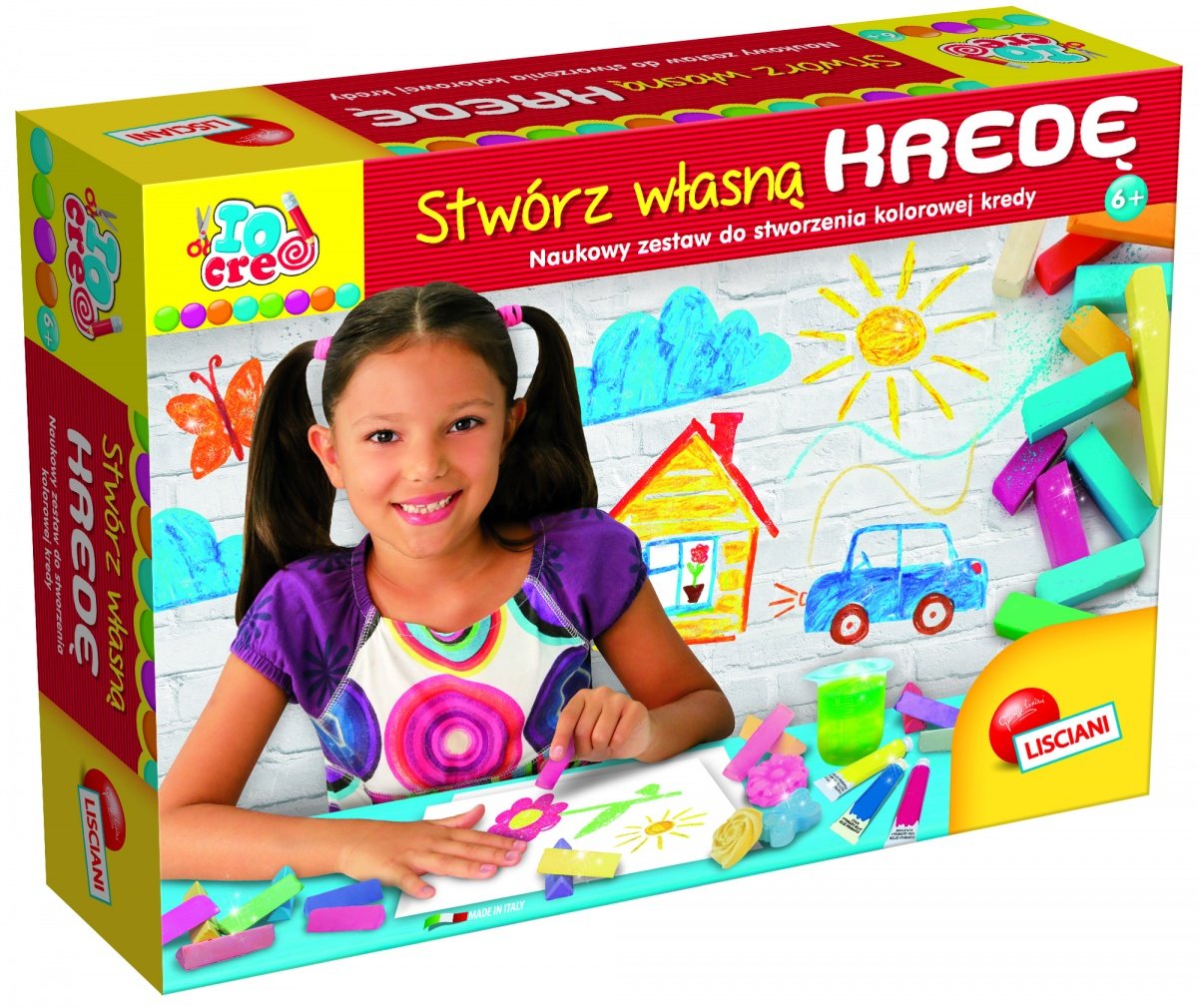 Io Creo, kreatywny zestaw do zrobienia kredy Stwórz własną kredę