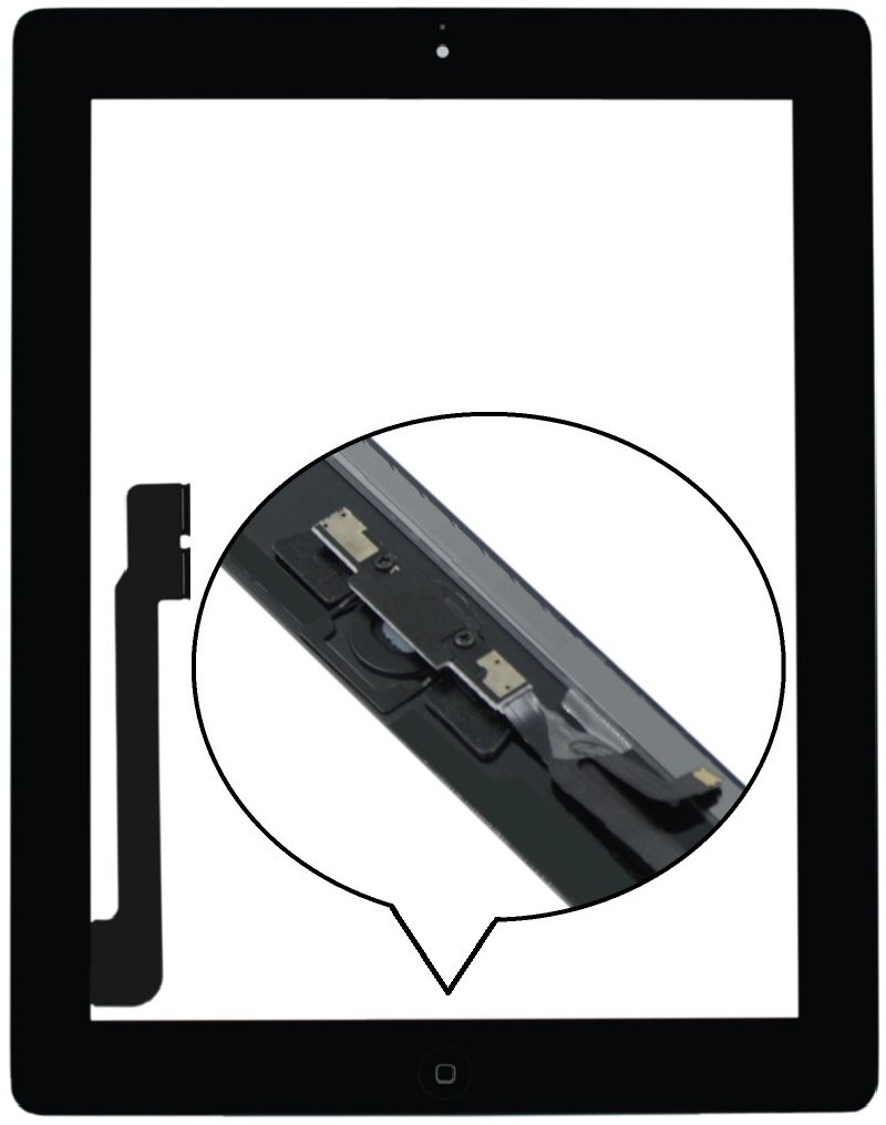IPAD 3 4 DOTYK DIGITIZER SZYBKA PRZYCISK HOME KLEJ - Zamiennik/inny