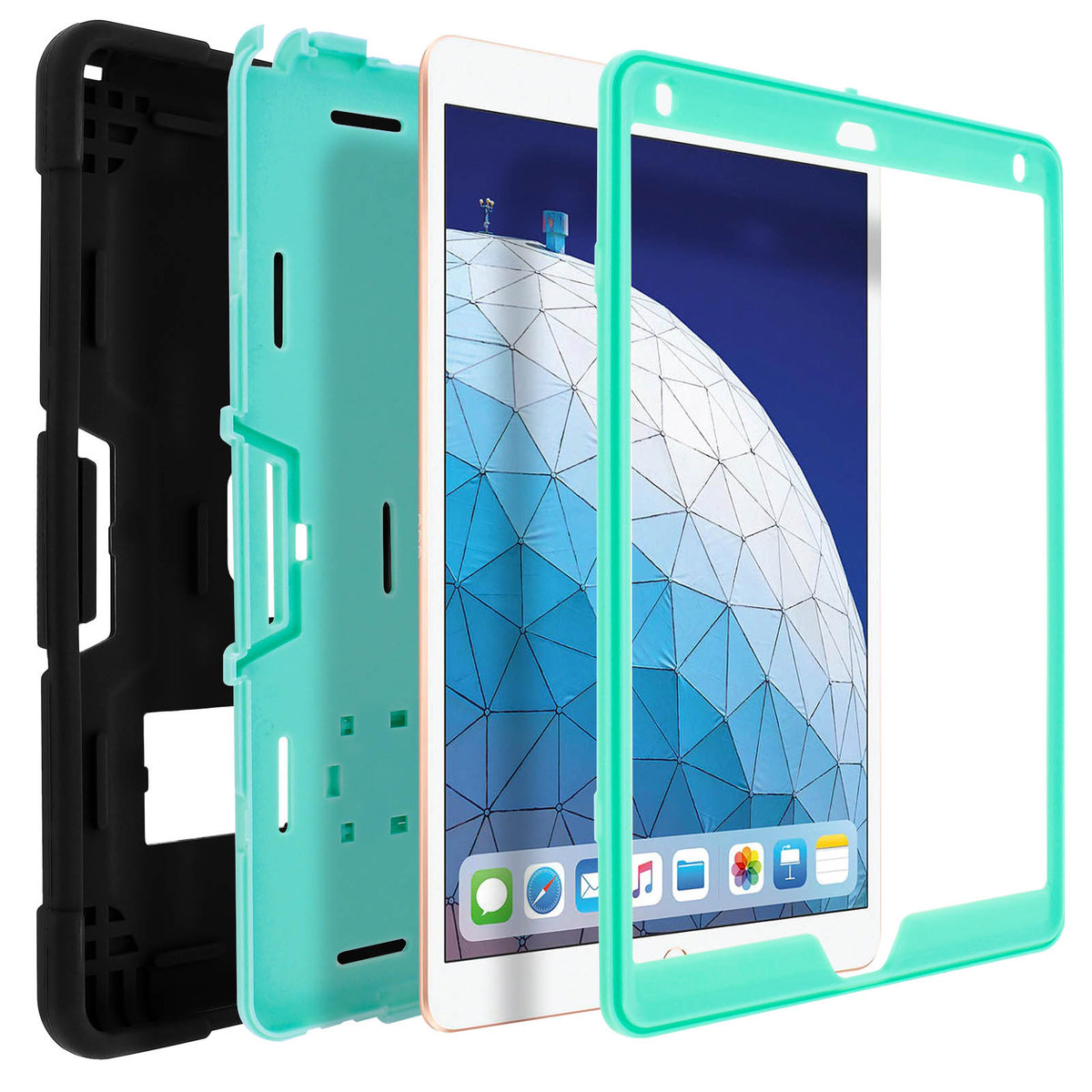 iPad Pro 10.5 i iPad Air 2019 Etui Podpórka Czarna i zielona woda ...