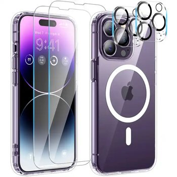 iPhone 11 5w1 Zestaw Etui/Plecki Magnetyczne + 2x Szkło na wyświetlacz + 2x Szkło na aparat iPhone 11 - Inny producent