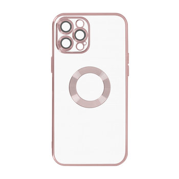 IPhone 13 Pro Silikonowe Etui Ochrona Aparatu Różowy Chromowany Kontur - Avizar
