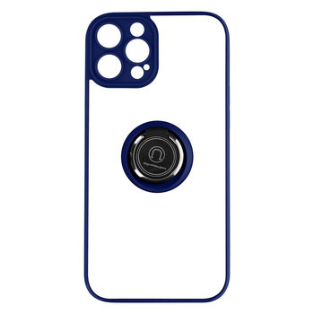iPhone 14 Pro Etui Podstawka wideo z dwóch materiałów z metalicznym pierścieniem, czarna - Avizar