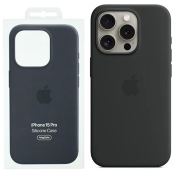 iPhone 15 Pro Silicone Case with MagSafe - Black - Apple