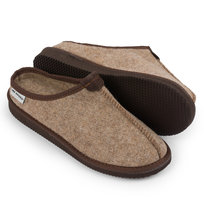 Ireshoes Kapcie Męskie Filcowe Pantofle Męskie Brązowe R.43 Ire Shoes
