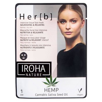Iroha Nature, Intensywnie Odżywczo-relaksacyjna Maseczka W Płachcie Do Twarzy, Cannabis, 20g - Iroha Nature