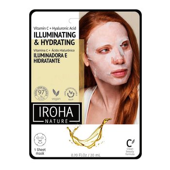 Iroha Nature, Rozświetlająco-nawilżająca Maska W Płachcie Z Witaminą C I Kwasem Hialuronowym, 20ml - Iroha Nature