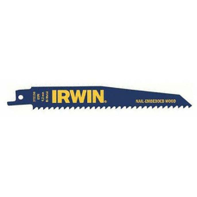IRWIN BRZESZCZOT DO PIŁY SZABLASTEJ 225mm 6 Z/CAL /DREWNO Z GWOŹDZIAMI (2szt)