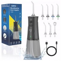 Irygator do zębów bezprzewodowy 6 dysz mocny 3 tryby pracy do jamy ustnej