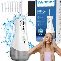 Irygator Do Zębów Bezprzewodowy Dentystyczny 4 Tryby 320Ml Mocny 8 Końcówek Braders