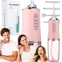 Irygator Do Zębów Bezprzewodowy Dentystyczny Mocny 4 Dysze 3 Tryby 220 Ml