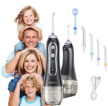 IRYGATOR DO ZĘBÓW BEZPRZWODOWY H2oFloss + 5 DYSZ KOŃCÓWEK - Inny producent