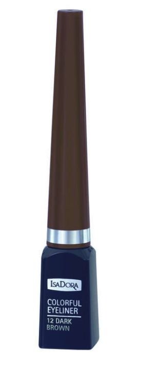 Isadora, Colorful, eyeliner w pędzelku 12 Dark Brown, 4 ml Isadora, Colorful, eyeliner w pędzelku 12 Dark Brown, 4 ml