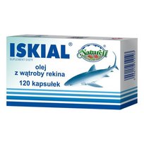 Iskial Olej Z Wątroby Rekina + Wit. D3 Wspiera Odporność 120 Kapsułek