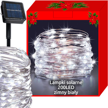 Iso Trade, lampki choinkowe solarne, 200 diod, biały - Iso Trade