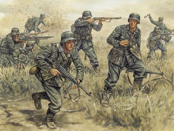 Zdjęcia - Model do sklejania (modelarstwo) ITALERI , German Infantry, Model figurek do sklejania, 12+ 