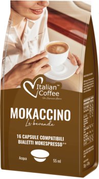 Italian Coffee Mokaccino Kapsułki Do Bialetti Mokespresso - 16 Kapsułek - Italian Coffee