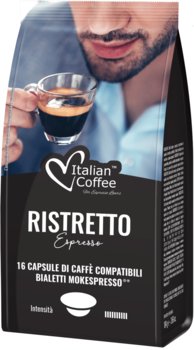 Italian Coffee Ristretto Kapsułki Do Bialetti Mokespresso - 16 Kapsułek - Italian Coffee