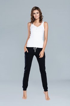 Italian Fashion Bluzka damska AMBRA szerokie ramiączko biała - XL - Italian Fashion