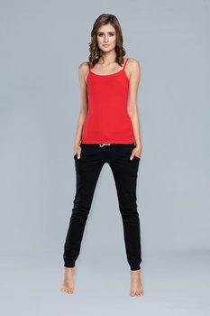 Italian Fashion Koszulka damska IBIZA wąskie ramiączko czerwona - M - Italian Fashion