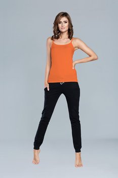Italian Fashion Koszulka damska IBIZA wąskie ramiączko pomarańcz - L - Italian Fashion