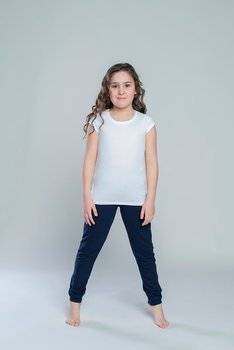 Italian Fashion Koszulka dziewczęca TOLA szerokie ramiączko biała - 8 - Italian Fashion