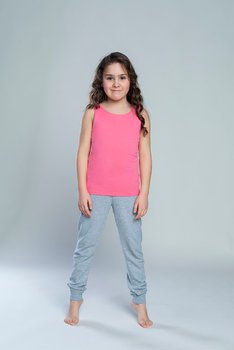 Italian Fashion Koszulka dziewczęca TOLA szerokie ramiączko róż - 10 - Italian Fashion