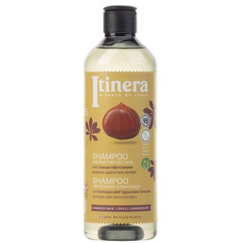 Itinera, Szampon do włosów zniszczonych z kasztanem z toskańskich wzgórz, 95% naturalnych składników, 3x370 ml - sarcia.eu
